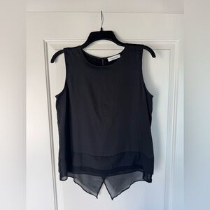 Calvin Klein Black Layered Blouse
